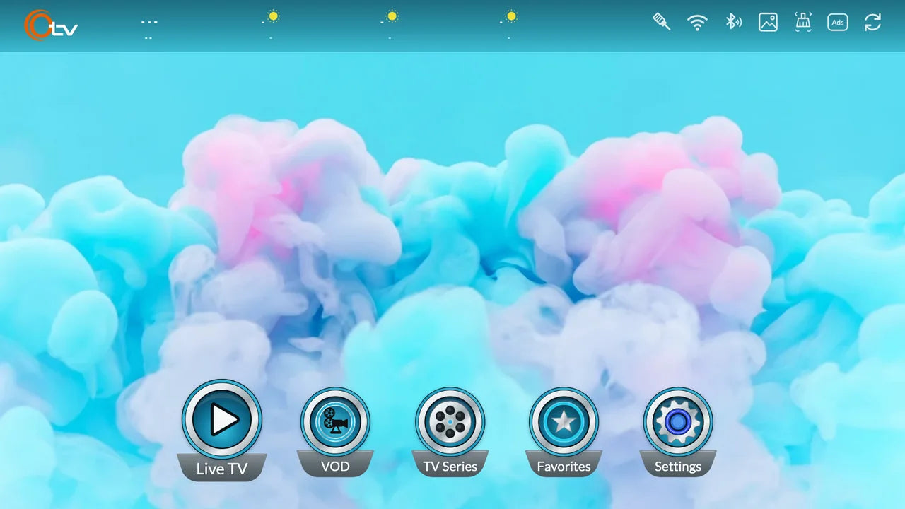 One home. screen on OTV Prime 11000
