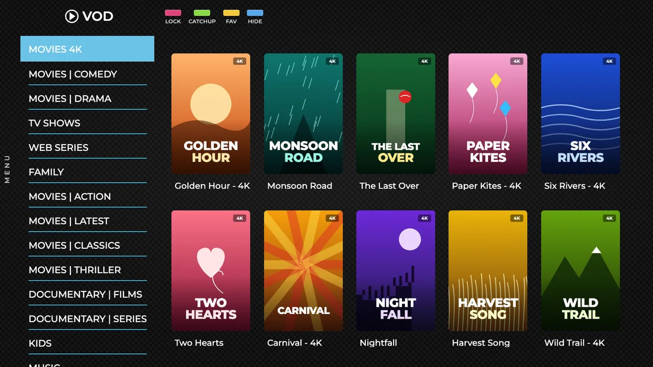 Movies and series. screen on OTV Prime 11000